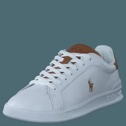 Polo Ralph Lauren Heritage Court II Leather Sneaker White / Tan Vit New