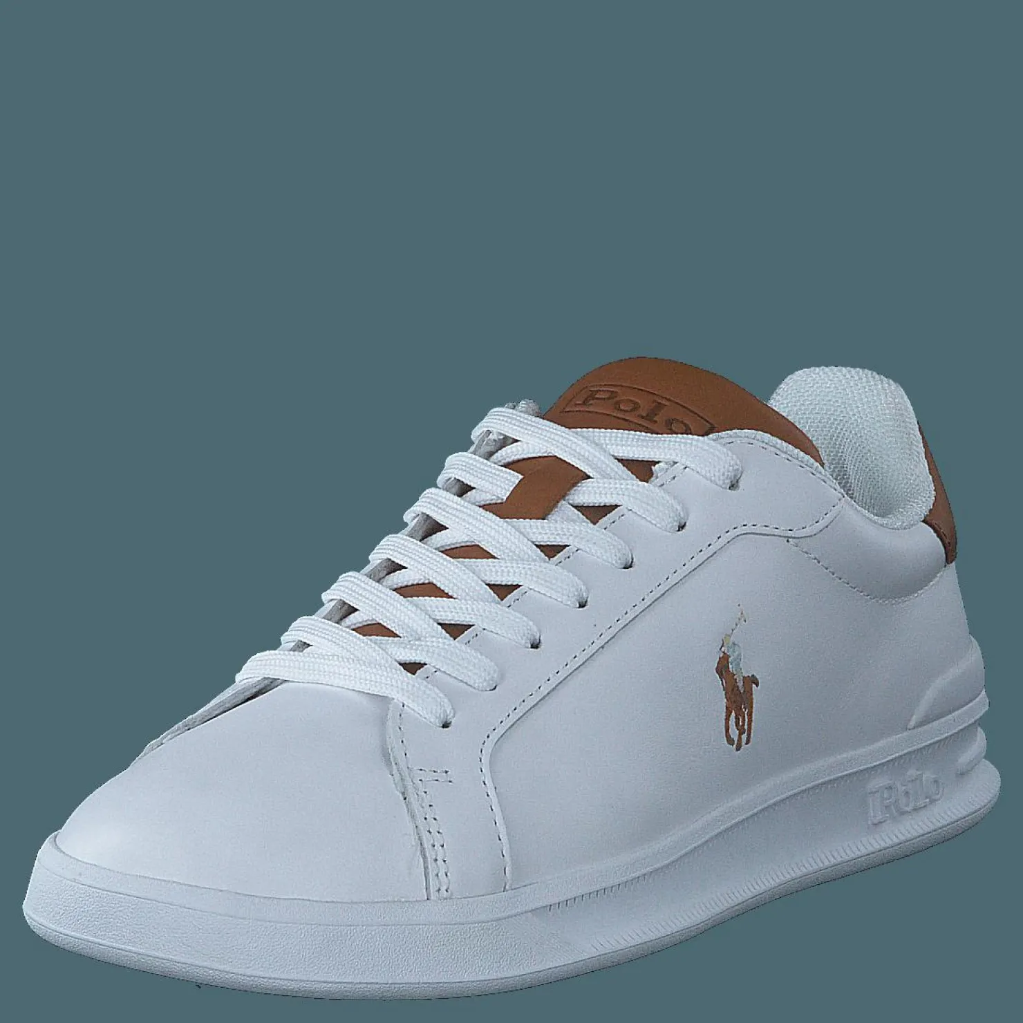 Polo Ralph Lauren Heritage Court II Leather Sneaker White / Tan Vit New