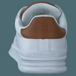 Polo Ralph Lauren Heritage Court II Leather Sneaker White / Tan Vit New