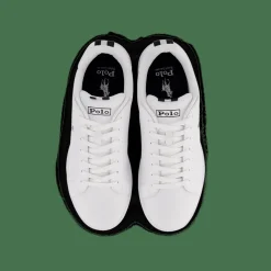 Polo Ralph Lauren Heritage Court II Leather Sneaker White / Black PP Vit Best