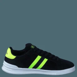 Polo Ralph Lauren Heritage Court II Suede Sneaker Hunter Navy/Safety Yellow Polo Svart Hot
