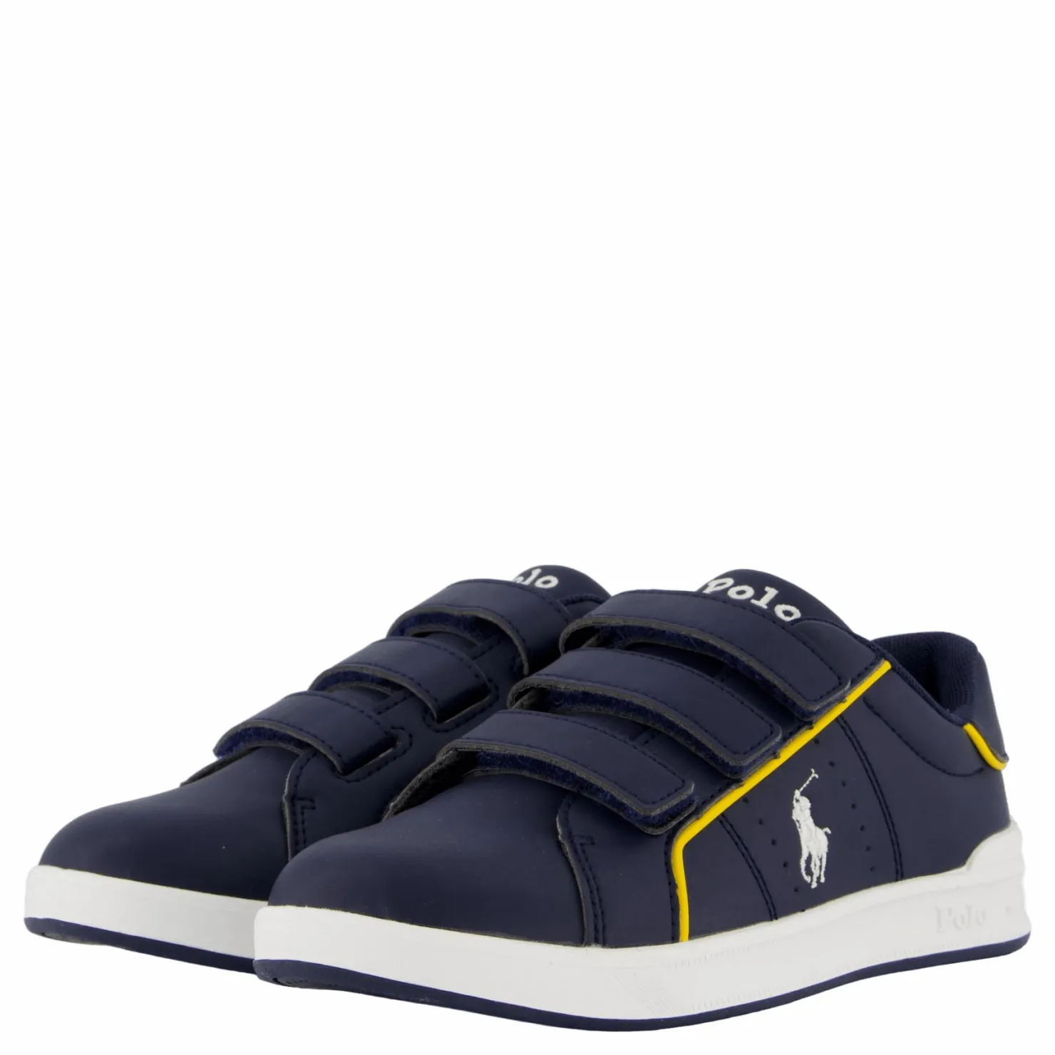 Ralph Lauren Junior Heritage Court Iii Ez C-navy Smooth W/ White Pp Blå Online