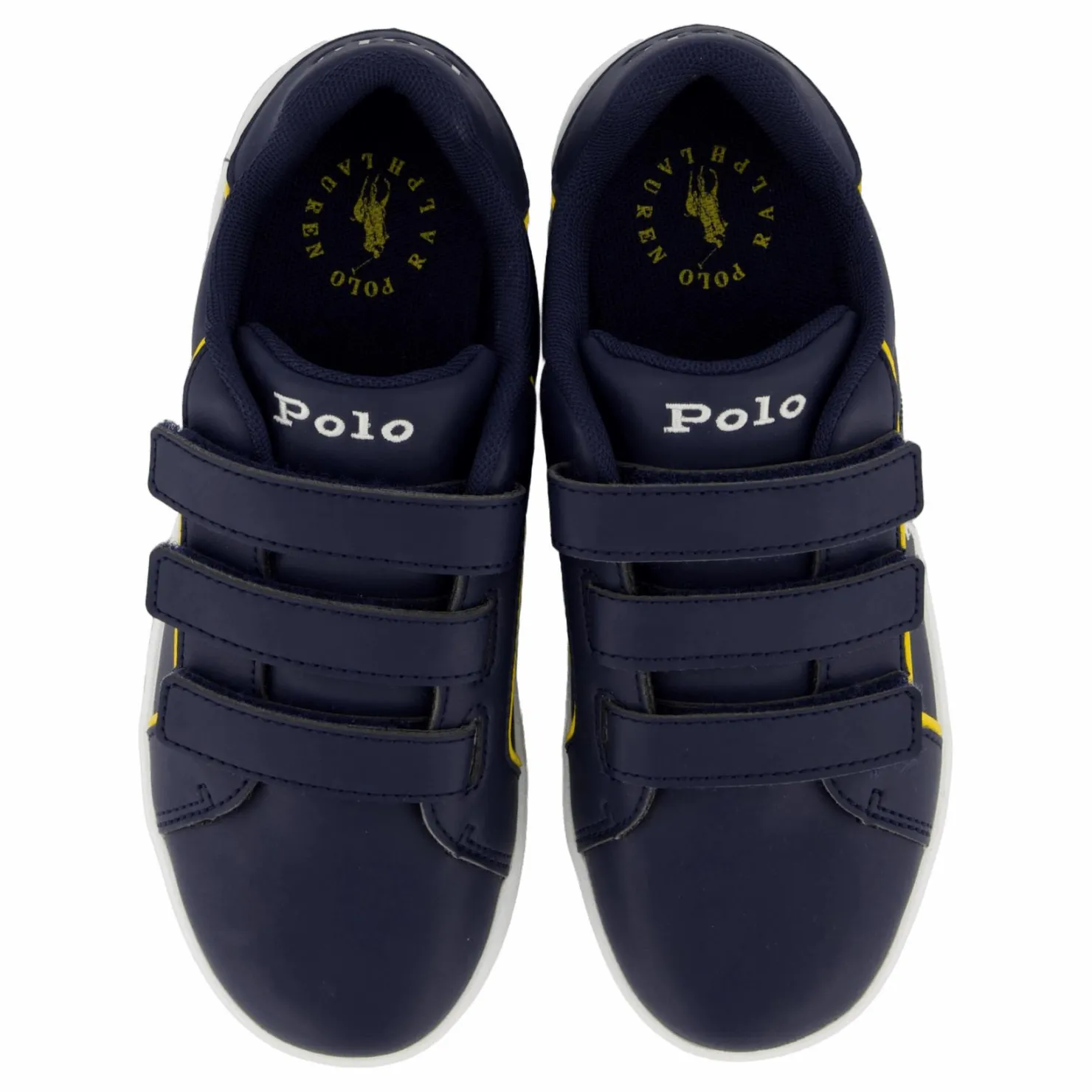 Ralph Lauren Junior Heritage Court Iii Ez C-navy Smooth W/ White Pp Blå Online
