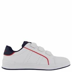 Ralph Lauren Junior Heritage Court Iii Ez C-white Smooth/navy W/ Navy Pp Vit Clearance