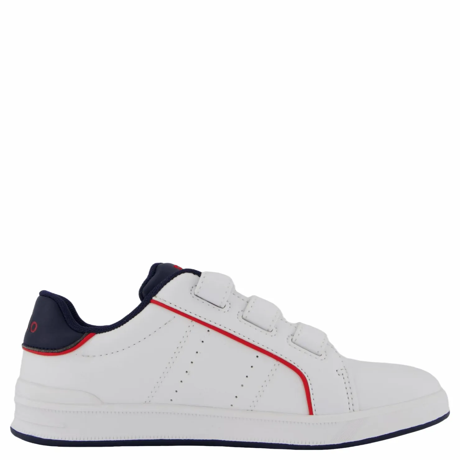 Ralph Lauren Junior Heritage Court Iii Ez C-white Smooth/navy W/ Navy Pp Vit Clearance