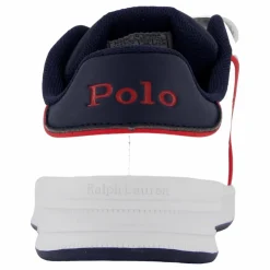 Ralph Lauren Junior Heritage Court Iii Ez C-white Smooth/navy W/ Navy Pp Vit Clearance