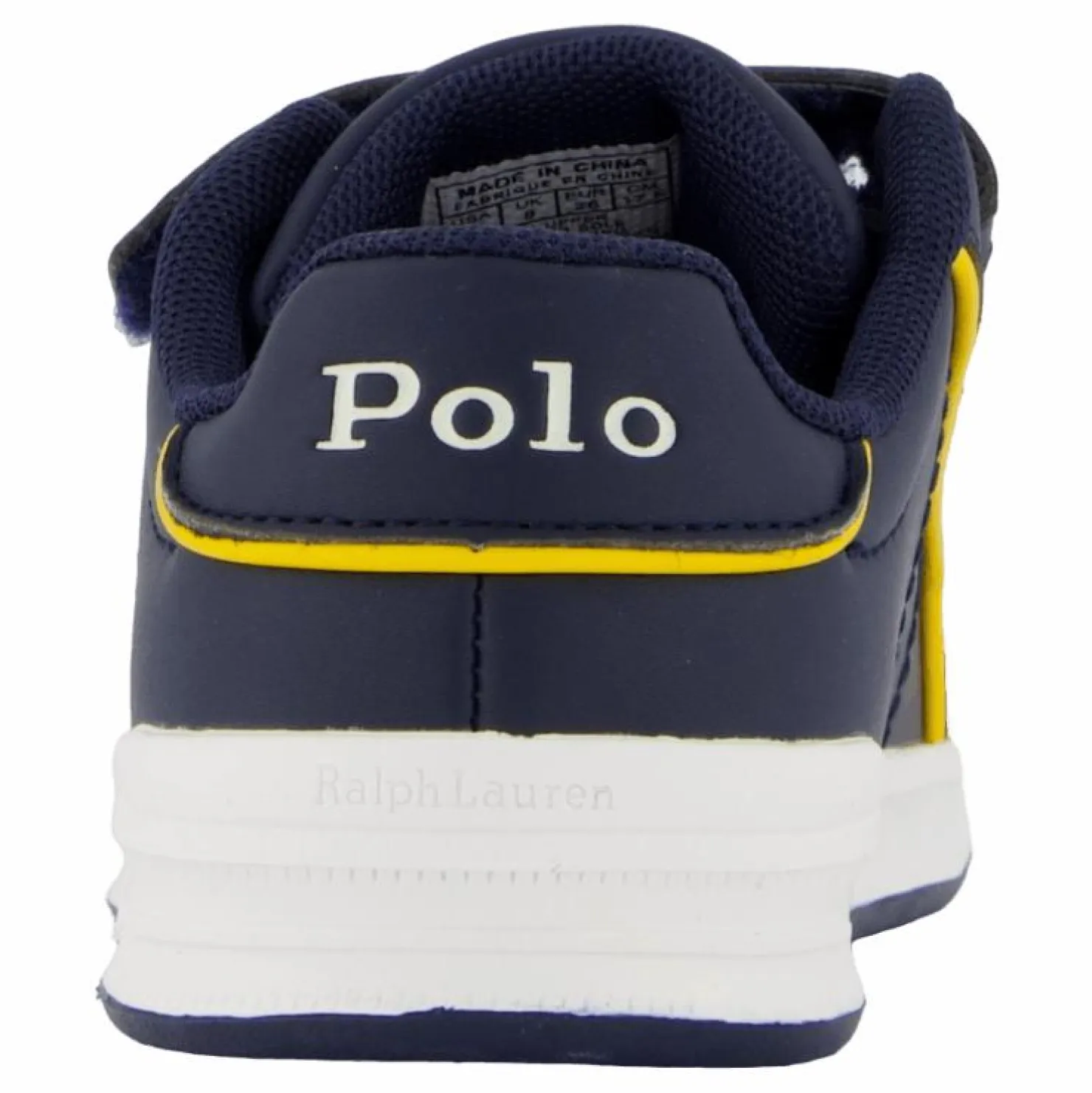 Ralph Lauren Junior Heritage Court Iii Ez T-navy Smooth W/ White Pp Blå Sale