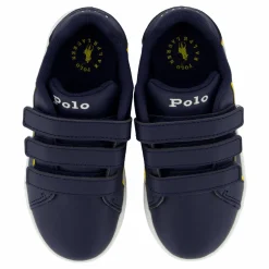 Ralph Lauren Junior Heritage Court Iii Ez T-navy Smooth W/ White Pp Blå Sale