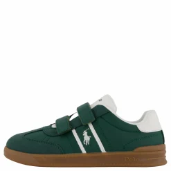 Ralph Lauren Junior Heritage Court Iii Ez T-toe C-dark Green Smooth/micro/pape Grön Discount