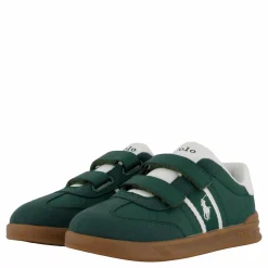 Ralph Lauren Junior Heritage Court Iii Ez T-toe C-dark Green Smooth/micro/pape Grön Discount