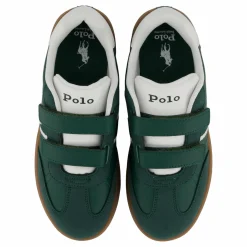 Ralph Lauren Junior Heritage Court Iii Ez T-toe C-dark Green Smooth/micro/pape Grön Discount