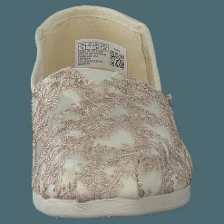 Toms Hibiscus Floral Lace Alprg Natural Metallic Beige och Brun Best