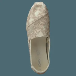 Toms Hibiscus Floral Lace Alprg Natural Metallic Beige och Brun Best