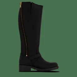 Johnny Bulls High Boot Double Zip Black / Shiny Gold Guld och Svart Best