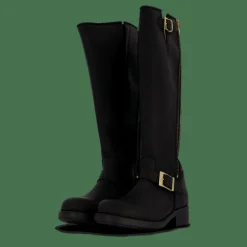 Johnny Bulls High Boot Double Zip Black / Shiny Gold Guld och Svart Best