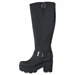 Johnny Bulls High Platform Boot Black / Shiny Silver Silver och Svart Clearance