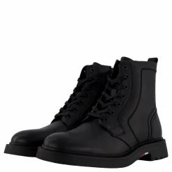 Tommy Hilfiger Hilfiger Comfort Lwt Lth Boot Black Svart Outlet