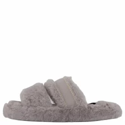 Tommy Hilfiger Hilfiger Fur Basics Slipper Grey Whisper Grå Discount