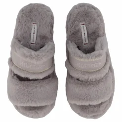 Tommy Hilfiger Hilfiger Fur Basics Slipper Grey Whisper Grå Discount