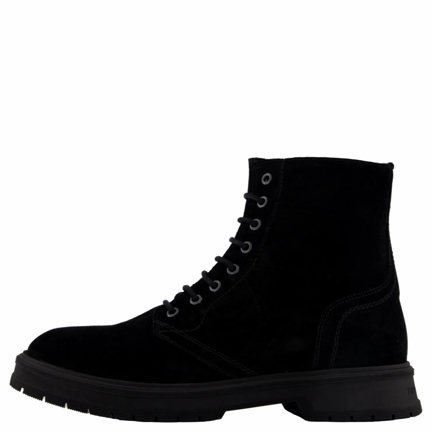 Tommy Hilfiger Hilfiger Suede Lace Zip Boot Black Svart Outlet