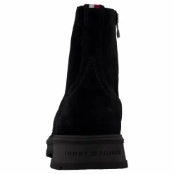 Tommy Hilfiger Hilfiger Suede Lace Zip Boot Black Svart Outlet