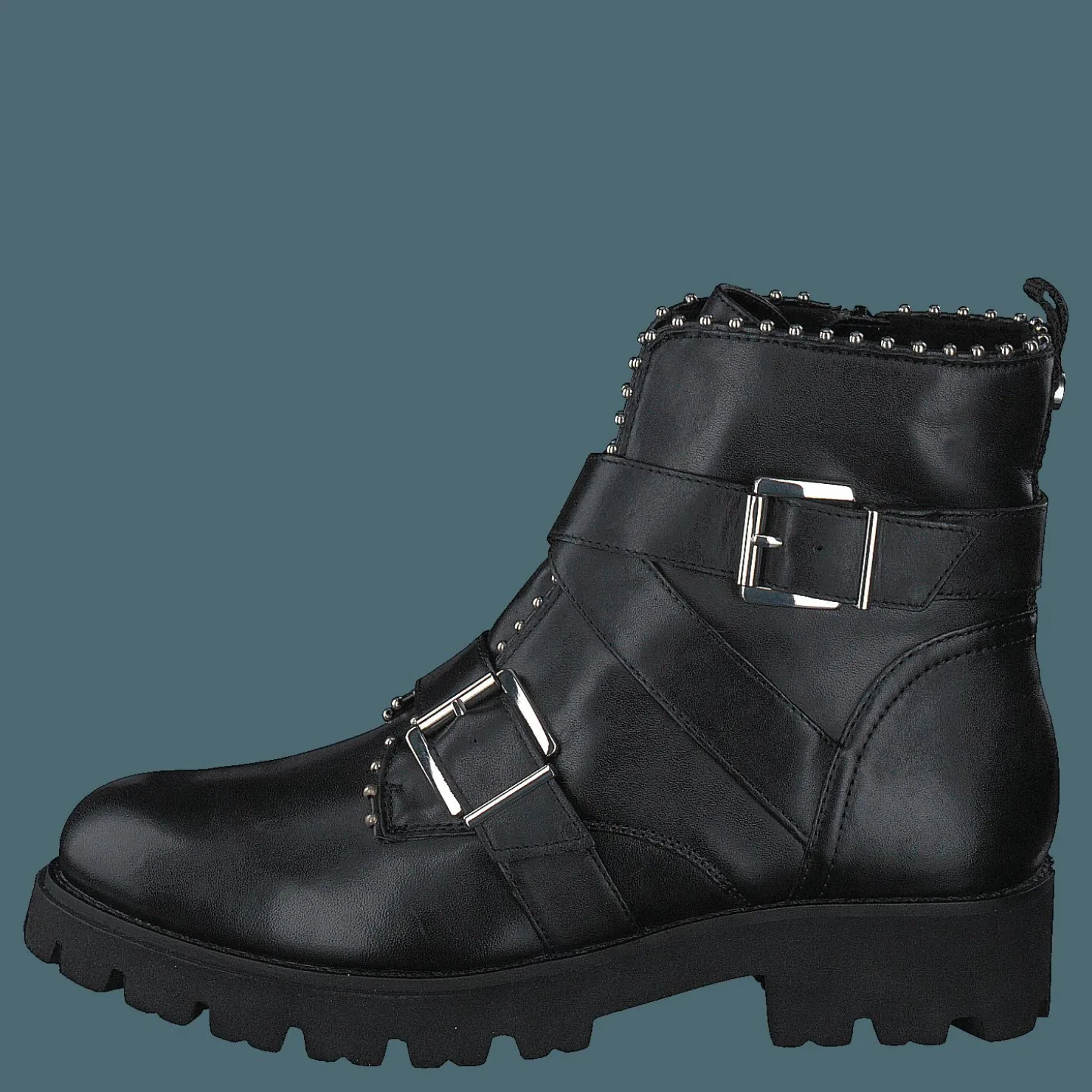 Steve Madden Hoofy Black Leather Svart Sale