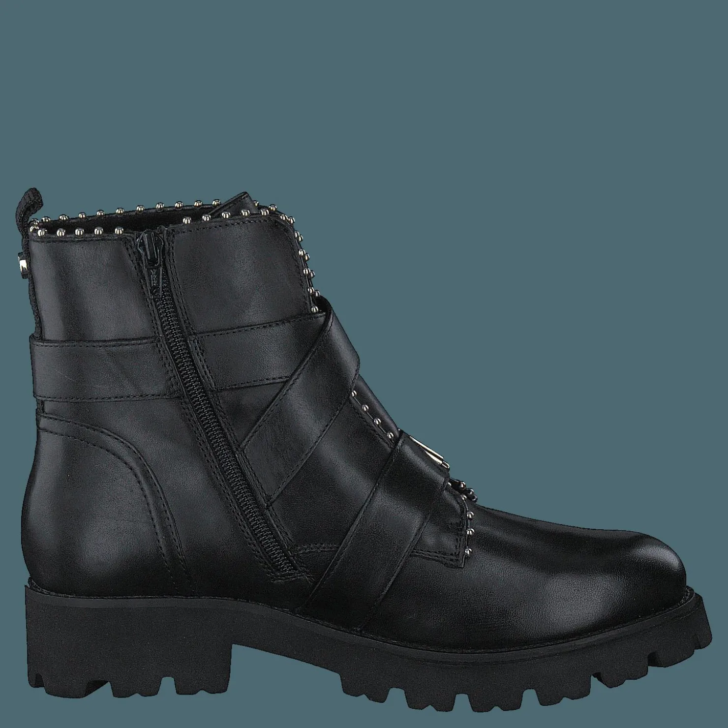 Steve Madden Hoofy Black Leather Svart Sale