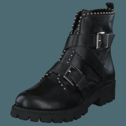 Steve Madden Hoofy Black Leather Svart Sale