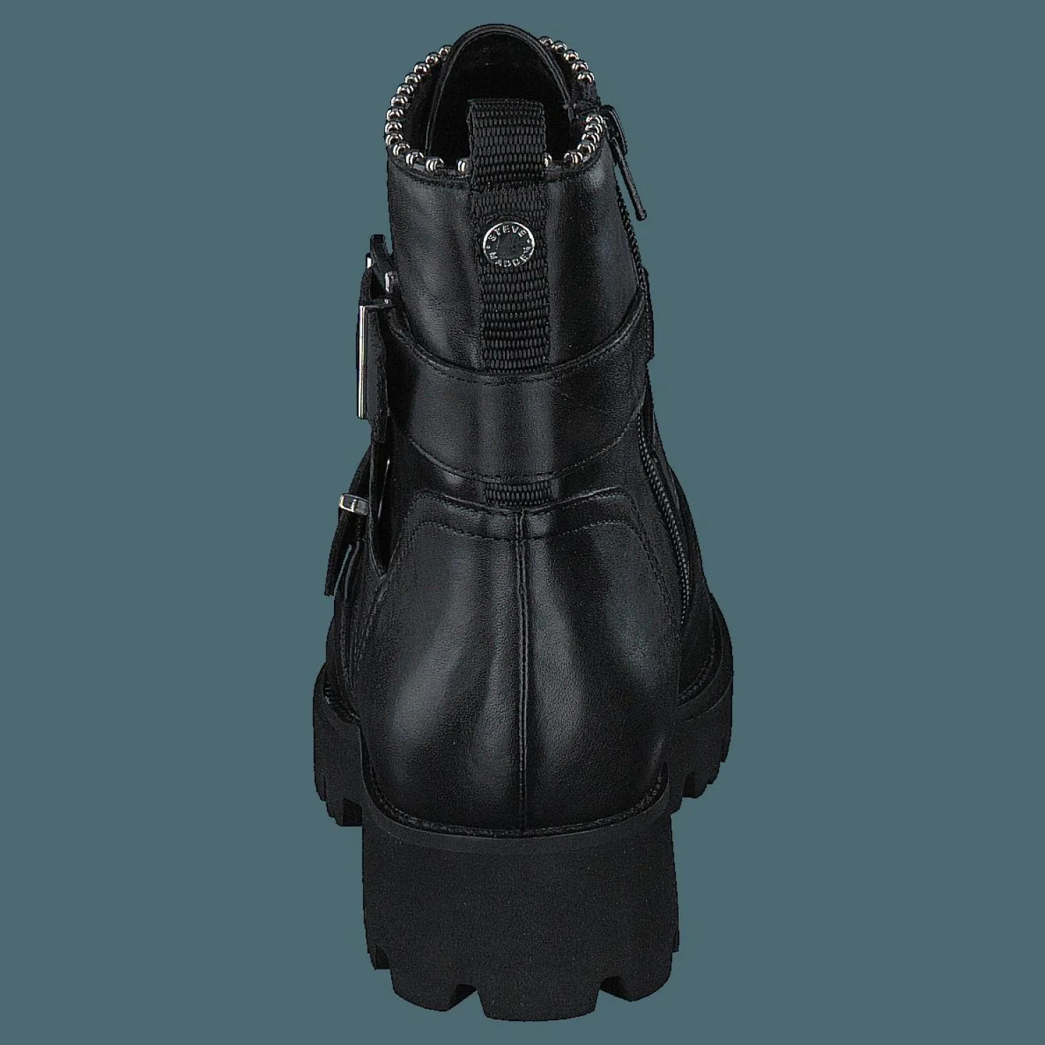 Steve Madden Hoofy Black Leather Svart Sale