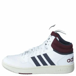 adidas Hoops 3.0 Mid Lifestyle Basketball Classic Vintage Shoes Cloud White / Shadow Navy / Shadow Red Vit New