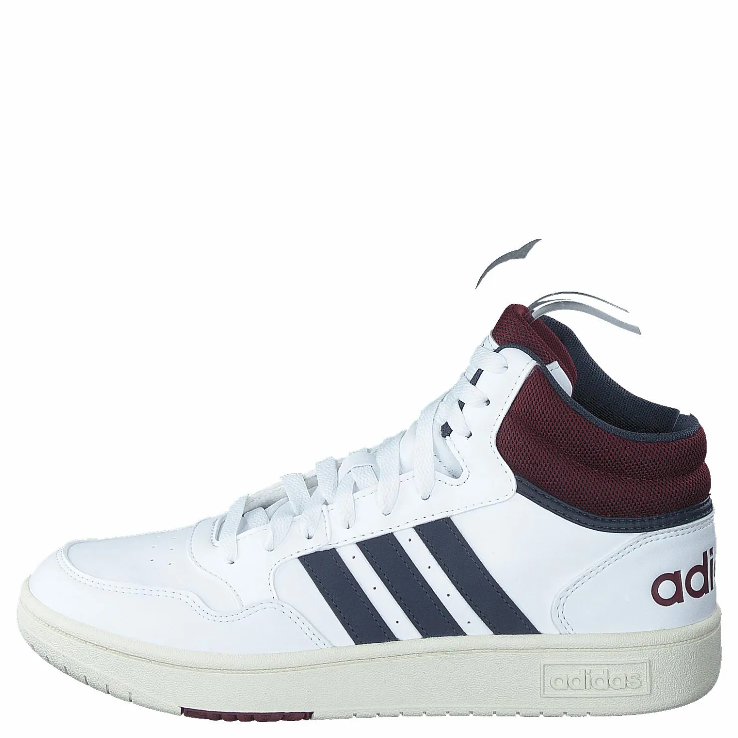 adidas Hoops 3.0 Mid Lifestyle Basketball Classic Vintage Shoes Cloud White / Shadow Navy / Shadow Red Vit New