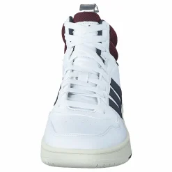 adidas Hoops 3.0 Mid Lifestyle Basketball Classic Vintage Shoes Cloud White / Shadow Navy / Shadow Red Vit New