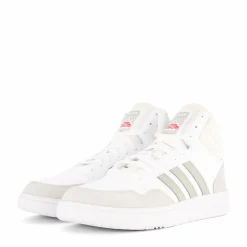 adidas Hoops 3.0 Mid Lifestyle Basketball Classic Vintage Shoes White Vit Sale