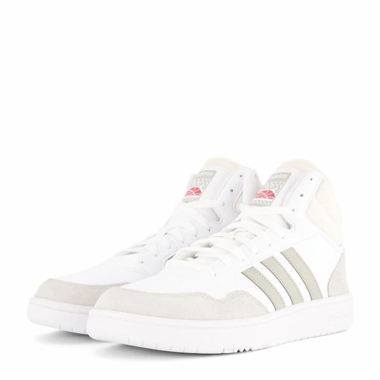 adidas Hoops 3.0 Mid Lifestyle Basketball Classic Vintage Shoes White Vit Sale