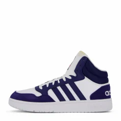 adidas Hoops 3 Mid Lifestyle Basketball Classic Vintage Shoes Cloud White / Dkblue / Dkblue Blå Hot