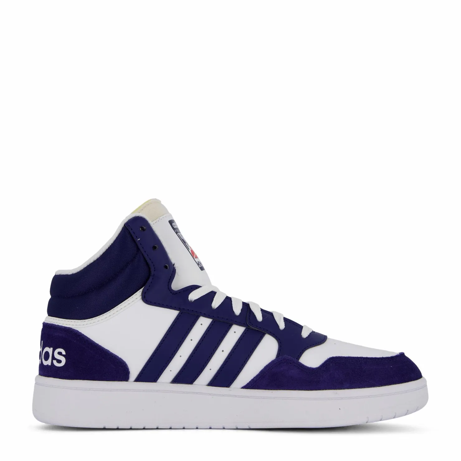 adidas Hoops 3 Mid Lifestyle Basketball Classic Vintage Shoes Cloud White / Dkblue / Dkblue Blå Hot