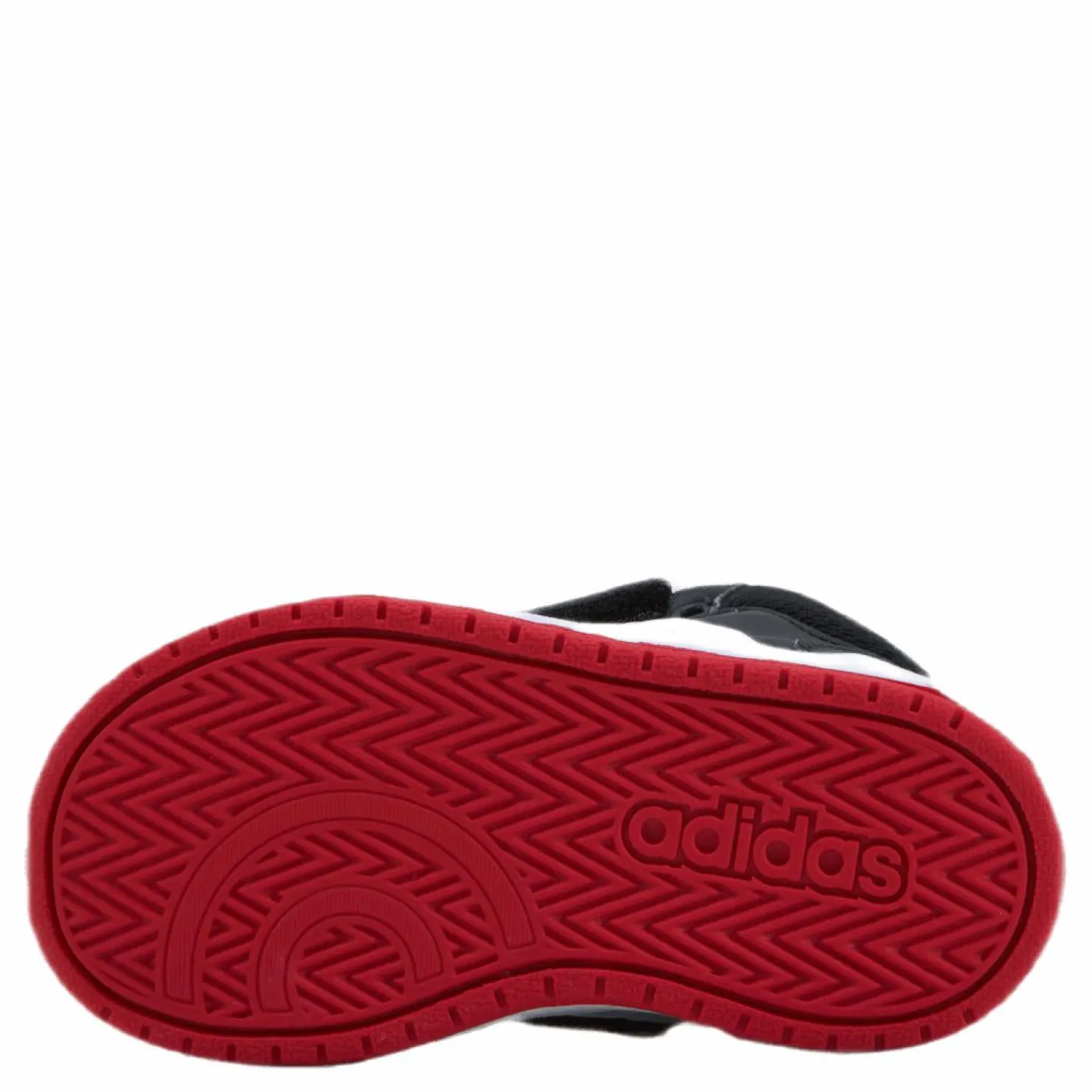 adidas Hoops 2.0 Mid Shoes Core Black / Cloud White / Vivid Red Svart Online