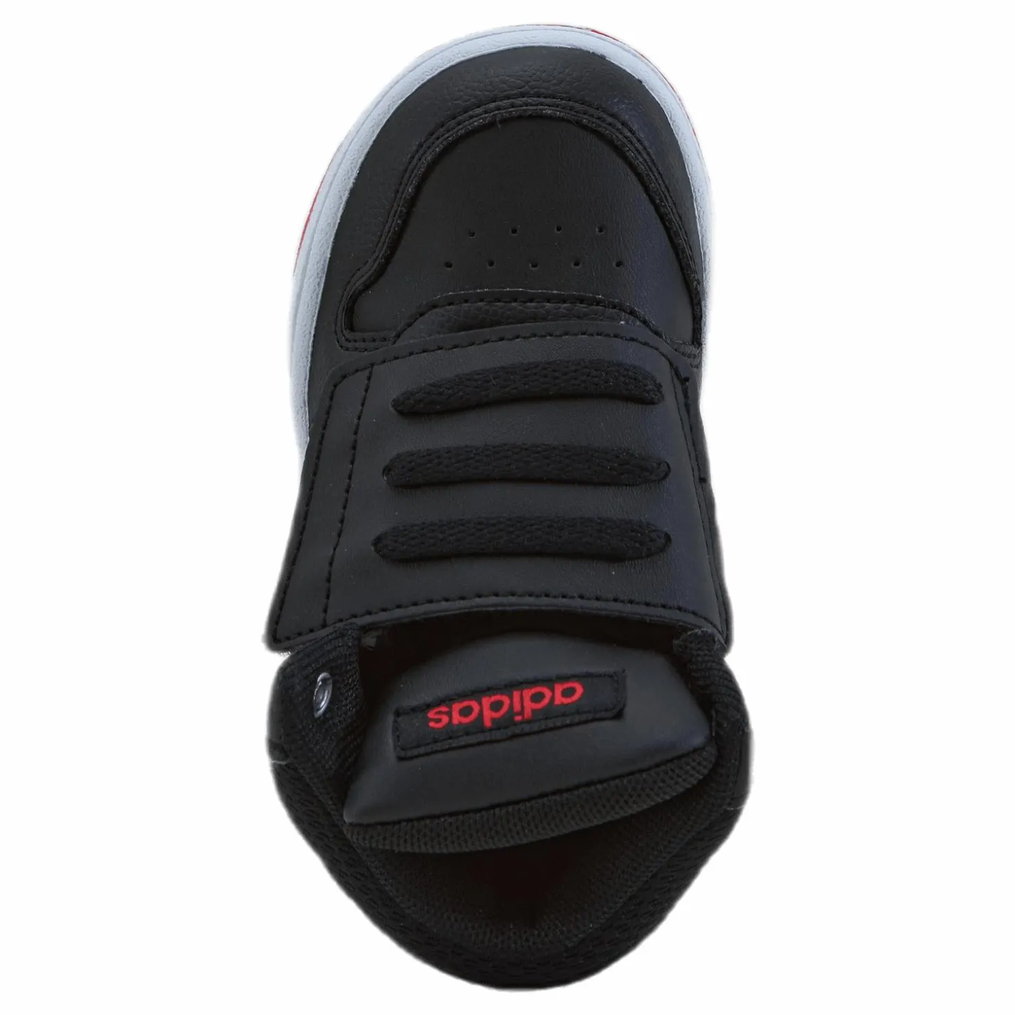 adidas Hoops 2.0 Mid Shoes Core Black / Cloud White / Vivid Red Svart Online