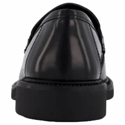 Steve Madden Huddles Black Leather Svart Outlet