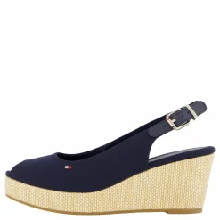 Tommy Hilfiger Iconic Elba Sling Back Wedge Blå New