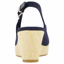 Tommy Hilfiger Iconic Elba Sling Back Wedge Blå New