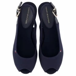 Tommy Hilfiger Iconic Elba Sling Back Wedge Blå New