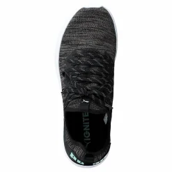 Puma Ignite Flash Evoknit Sr Wn's Black-charcoal Gray-aqua Svart Hot
