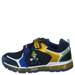 Geox J Android B. A - Nylon+dbk Royal/yellow Blå och Svart New