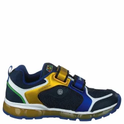 Geox J Android B. A - Nylon+dbk Royal/yellow Blå och Svart New
