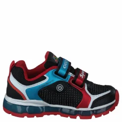 Geox J Android Boy Black/sky Röd och Svart New
