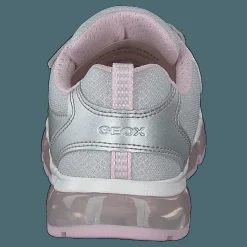 Geox J Android Girl Silver/white Silver, Grå och Vit Best