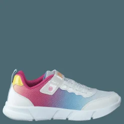 Geox J Aril Girl White/multicolor Blå Online
