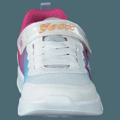 Geox J Aril Girl White/multicolor Blå Online