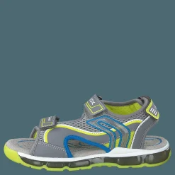 Geox J Sandal Android Boy Grey/lime Grå Hot